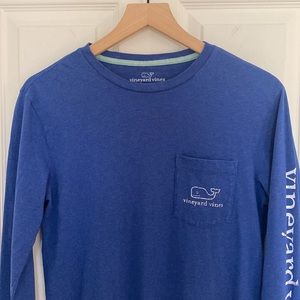 Vineyard Vines Long-Sleeve Distressed Logo Tee